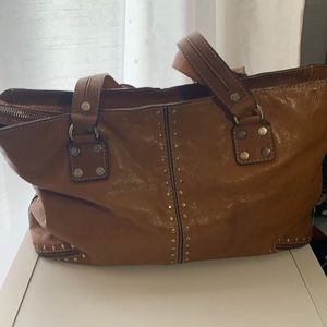Michael Kros Tan Leather Handbag